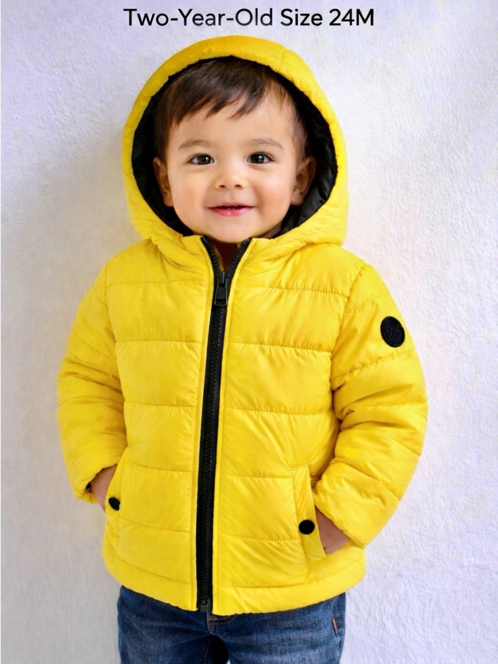 Michael Kors Bright Yellow Quilted Toddler Puffer Jacket Size 24 M